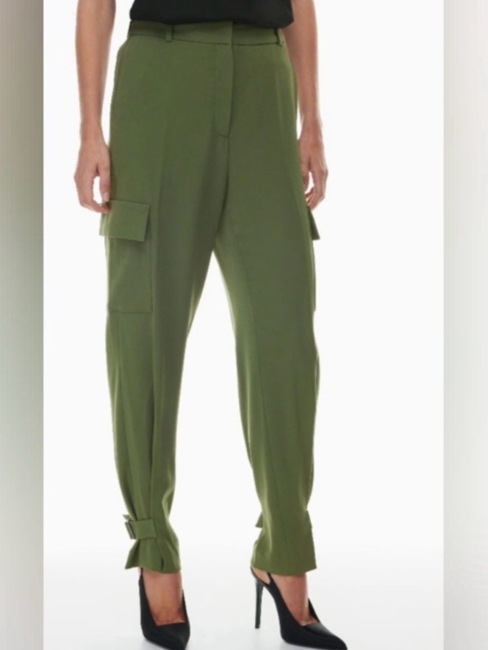 Babaton Olive Green Cargo Trousers